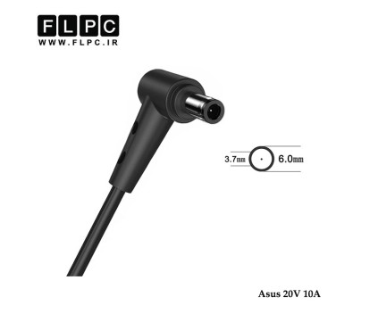 آداپتور لپ تاپ ایسوس Asus 20V 10A Slim Org Plus _6.0*3.7 کابل PC - سوزن دار