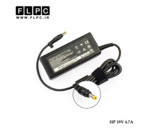 آداپتور لپ تاپ اچ پی HP 19V 4.7A  _4.8*1.7 سرریز (زرد)