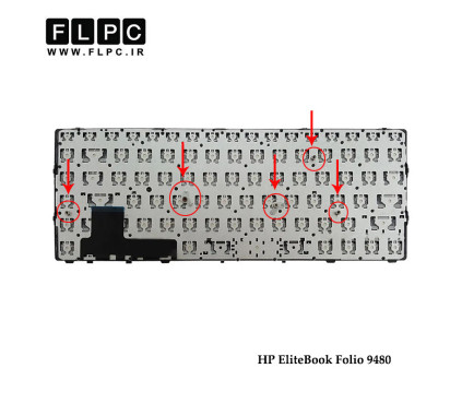 کیبورد لپ تاپ اچ پی HP EliteBook Folio 9480 مشکی-با فریم نقره ای-بدون موس