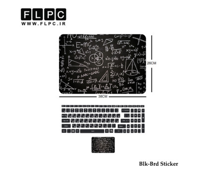 استیکر لپ تاپ مدل Blk-Brd به همراه برچسب حروف فارسی