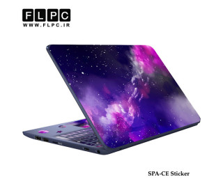 استیکر لپ تاپ سیاره کهکشان مدل Spa-ce 09 به همراه برچسب حروف فارسی