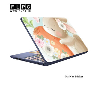 استیکر لپ تاپ خرگوش مدل Na-Naz به همراه برچسب حروف فارسی