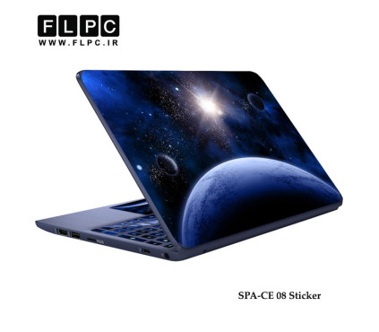استیکر لپ تاپ سیاره مدل Spa-ce 08 به همراه برچسب حروف فارسی