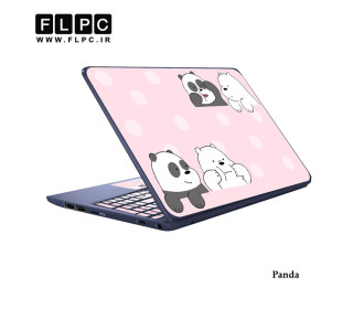 استیکر لپ تاپ طرح پاندا کوچولوی خنگ به همراه برچسب حروف فارسی
