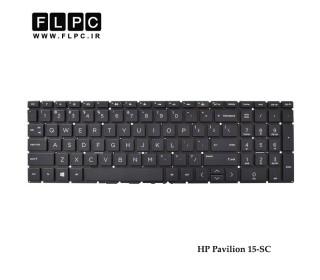 کیبورد لپ تاپ اچ پی HP Pavilion 15-SC مشکی-بدون فریم-اینتر کوچک