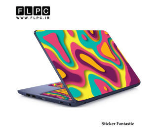 استیکر لپ تاپ راتیانا طرح رنگارنگ به همراه برچسب حروف فارسی