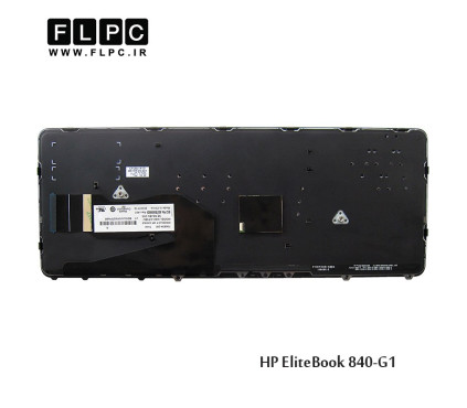 کیبورد لپ تاپ اچ پی HP EliteBook 840-G1 مشکی-بدون موس-بافریم نقره ای