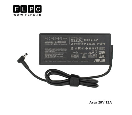 آداپتور لپ تاپ ایسوس Asus 20V 12A Slim Org Plus _6.0*3.7 کابل PC-سوزن دار