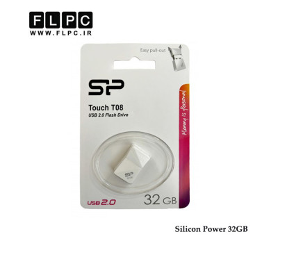 فلش مموری 32 گیگابایت Silicon Power مدل TOUCH T08 سفید