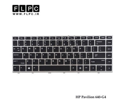 کیبورد لپ تاپ اچ پی HP ProBook 640-G4 مشکی-با فریم نقره ای