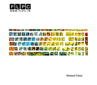 لیبل فانتزی کیبورد طرح ویترای با حروف فارسی