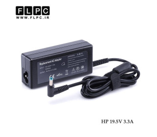 آداپتور لپ تاپ اچ پی HP 19.5V 3.34A Delta Org _4.5*3.0 سرفیش آبی