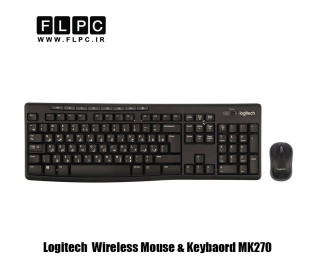 کیبورد و موس بی سیم لاجیتک مدل Keyboard & Mouse Logitech MK270