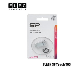 فلش مموری 64گیگابایت Silicon Power مدل TOUCH T03 نقره ای