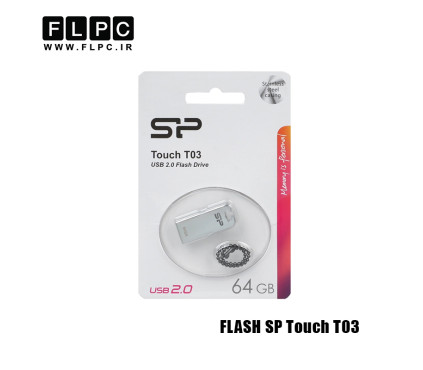 فلش مموری 64گیگابایت Silicon Power مدل TOUCH T03 نقره ای
