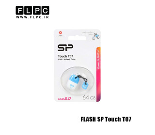 فلش مموری 64 گیگابایت Silicon Power مدل TOUCH T07 سفید آبی