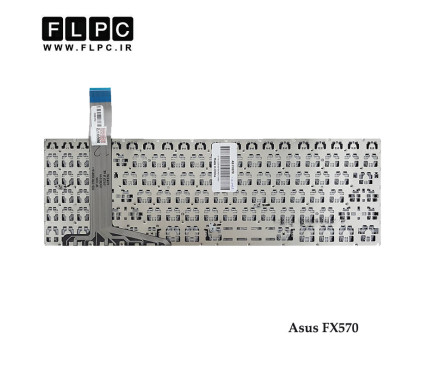 کیبورد لپ تاپ ایسوس Asus FX570 مشکی- اینترکوچک- بدون فریم- فلت بلند- با دکمه پاور
