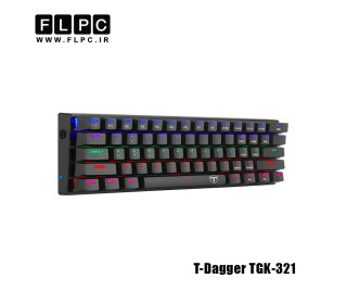 کیبورد با سیم گیمینگ مکانیکال تی دگر مدل T-Dagger Arena T-TGK321 مشکی