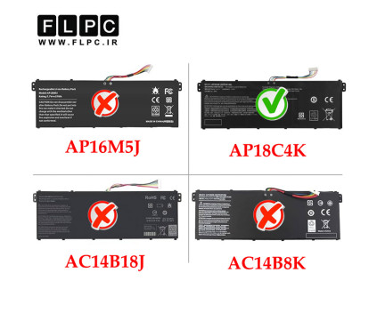 باتری لپ تاپ ایسر Acer AP18C4K _4350mAh برند Linus