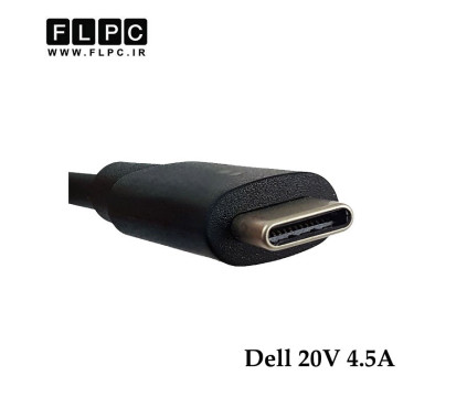 آداپتور لپ تاپ دل 20V 4.5A /15V 3A /9V 3A /5V 3A مستطیلی Type C