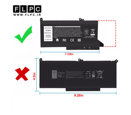 باتری لپ تاپ دل Dell Latitude E7290 _3600mAh برند ONYX