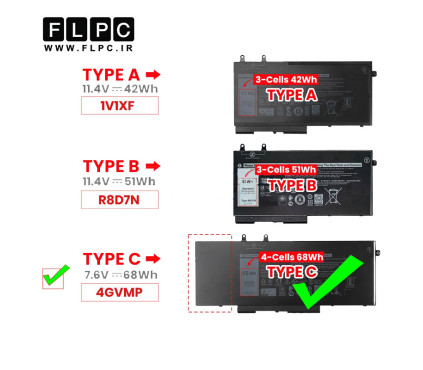 باتری لپ تاپ دل Dell RF7WM _8500mAh اورجینال
