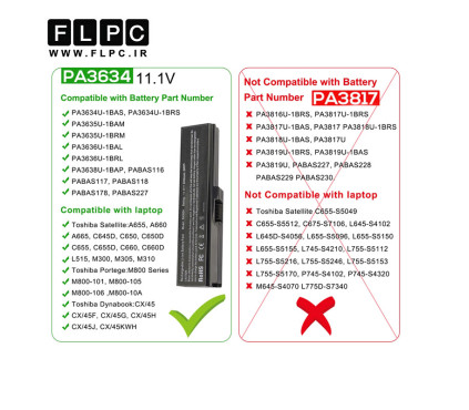 باتری لپ تاپ توشیبا Toshiba Satellite M500 _4400mAh برند MM