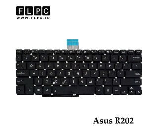 کیبورد لپ تاپ ایسوس Asus R202 مشکی- اینترکوچک- بدون فریم- فلت بلند