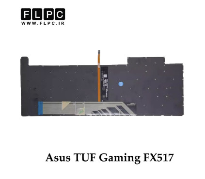 کیبورد لپ تاپ ایسوس Asus TUF Gaming FX517 مشکی- اینترکوچک- بابک لایت- بدون فریم با دکمه پاور