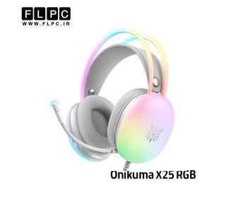 هدست گیمینگ اونیکوما مدل Onikuma X25 RGB سفید