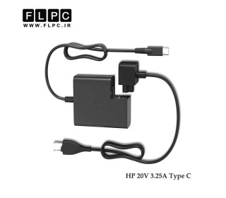 آداپتور تبلت-موبایل-لپ تاپ اچ پی 20V 3.25A /10V 5A /15V 4.3A /12V 5A /9V 3A /5V 3A مربعی Type C