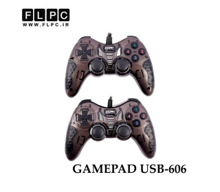 دسته بازي سيم دار دوبل شوکدار حرفه اي مدل USB-606