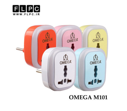 تبدیل برق 3 به 2 LED دار امگا Omega M101
