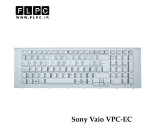 کیبورد لپ تاپ سونی Sony Vaio VPC-EC سفید- بافریم