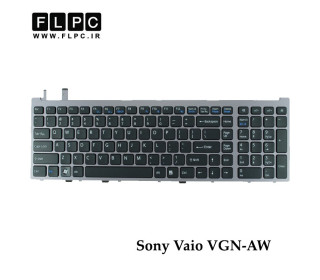 کیبورد لپ تاپ سونی Sony Vaio VGN-AW مشکی بافریم نوک مدادی