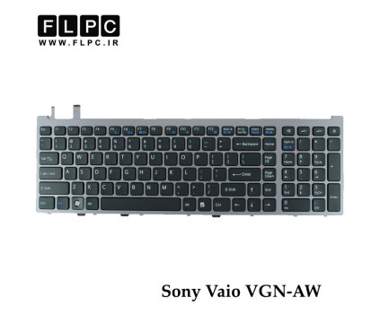 کیبورد لپ تاپ سونی Sony Vaio VGN-AW مشکی بافریم نوک مدادی