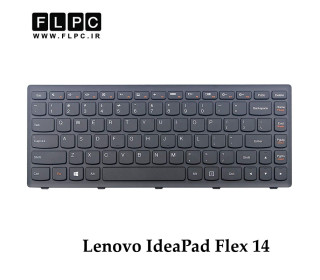 کیبورد لپ تاپ لنوو Lenovo Ideapad Flex14 مشکی- بافریم- فلت صاف