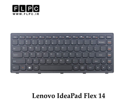 کیبورد لپ تاپ لنوو Lenovo Ideapad Flex14 مشکی- بافریم- فلت صاف