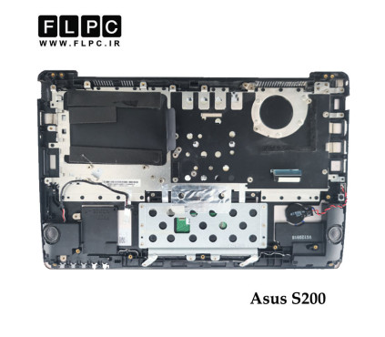 قاب دور کیبورد + کیبورد لپ تاپ ایسوس Asus S200 _Cover C مشکی- دست دوم