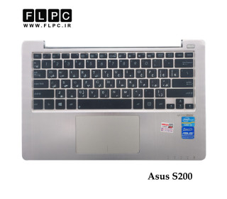 قاب دور کیبورد + کیبورد لپ تاپ ایسوس Asus S200 _Cover C مشکی- دست دوم