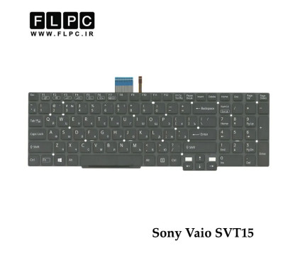 کیبورد لپ تاپ سونی Sony Vaio SVT15 مشکی- اینترکوچک- بدون فریم- با بک لایت