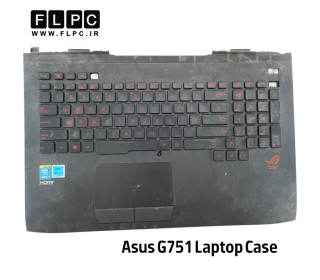 قاب دور کیبورد + کیبورد لپ تاپ ایسوس Asus G751 _Cover C مشکی- دست دوم