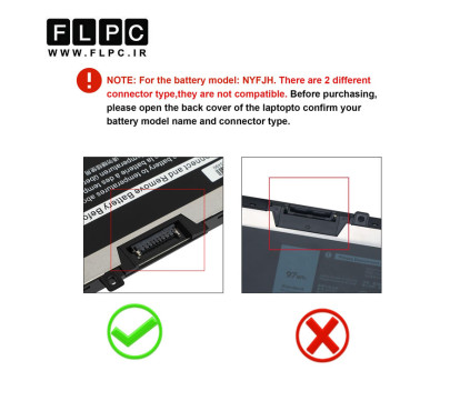 باتری لپ تاپ دل Dell GW0K9 _6000mAh