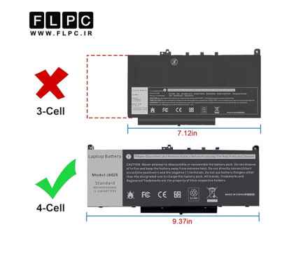 باتری لپ تاپ دل Dell Latitude E7470 _7200mAh