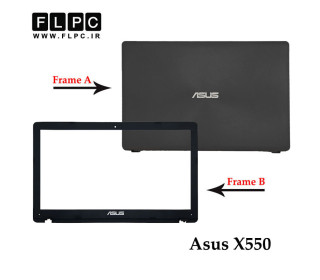 قاب پشت و جلو ال سی دی لپ تاپ ایسوس Asus X550 _Cover A+B _Intel مشکی- غیرتاچ
