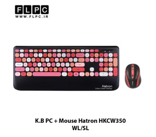 کیبورد و موس بی سیم هترون مدل HKCW350