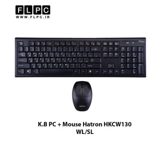 کیبورد و موس بی سیم هترون مدل HKCW130