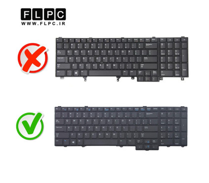 کیبورد لپ تاپ دل Dell Latitude E5540 مشکی- اینتر کوچک- بدون فریم- بدون موس