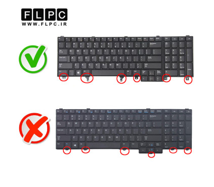 کیبورد لپ تاپ دل Dell Precision M6800 مشکی-اینتر کوچک-بدون فریم-بدون موس