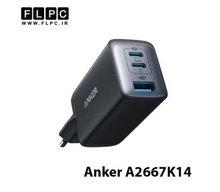 آداپتور دیواری 65W مدل Anker A2667K14 با ۳ پورت USB Type-C